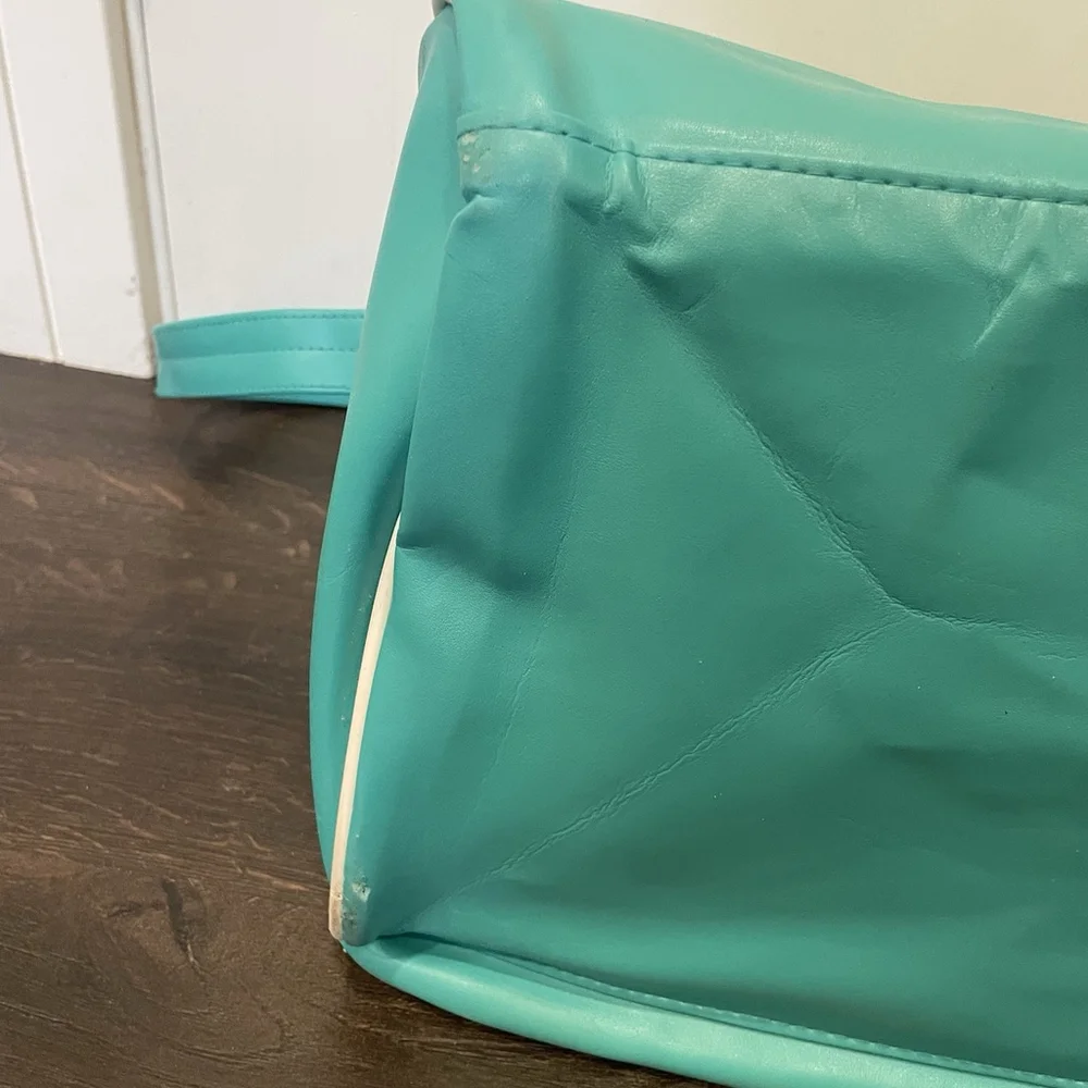 Origami Owl Duffel Bag Aqua Turquoise Purse Travel Bag Over The Shoulder READ - Picture 12 of 15
